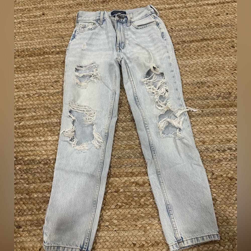 Aeropostale mom jeans, light, size 00